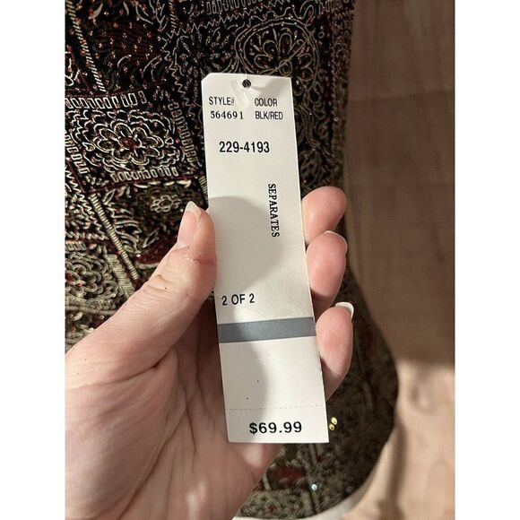 Onyx Nite Formal Tank Women's Medium Black/Red - Picture 6 of 11